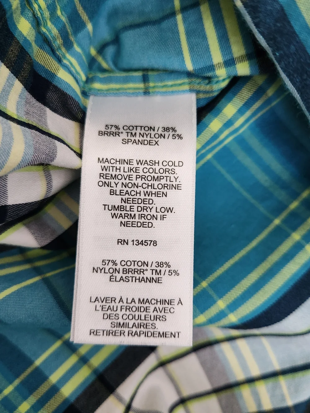 Vineyard Vines On The Go Performance Shirt Men’s 2XL Green Madras Plaid Brrr